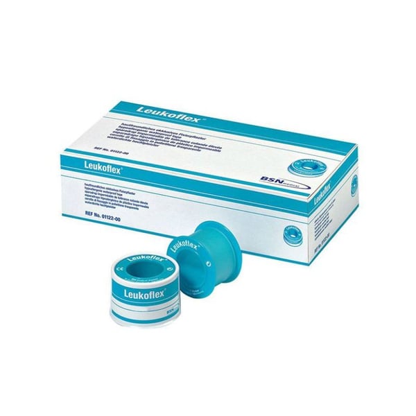 Leukoflex Kunststoffband 2,5 cm x 5 m – (Karton: 12 Einheiten)